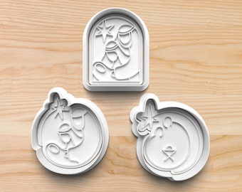 Christmas Nativity Cookie Cutters || Christian Cookie Cutters || Tis The Reason Cookie Cutters || Jesus Cookie Cutters || Religious Stamps