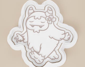 Yeti Cookie Cutter, Winter Cryptid, PLA Plastic