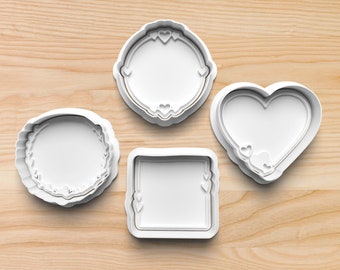 Valentine's Day Frames Cookie Cutters || Heart Frames Cookie Cutters || Round Heart Frame Cookie Cutter || Romantic Gifts Cookie Cutters