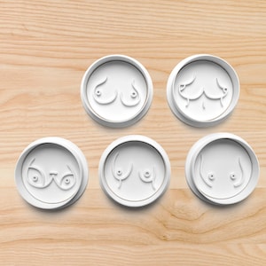 Breast/Boob Cookie Cutter & Stamp || Breast Cancer Awareness Cookies || Anatomical Cookies || Cookie Embosser || Women&#39;s Rights Cookies