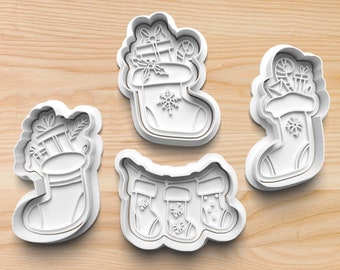 Christmas Stocking Cookie Cutters || Holiday Cookie Cutters || Christmas Socks Cookie Cutters || Stocking Stuffer Cookie Cutters