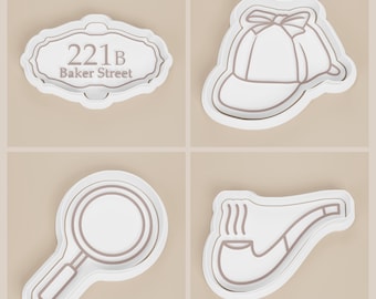 Sherlock Holmes Cookie Cutters: Detective Mystery Set
