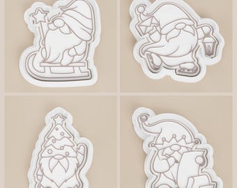 Christmas Gnome Cookie Cutters: