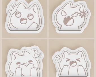 Kawaii Cat Cookie Cutters: Cartoon Cat Lover Gift