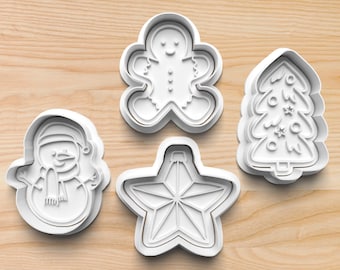 Christmas Cookie Cutters || Snowman Cookie Cutter || Gingerbread Cookie Cutter || Christmas Tree Cookie Cutter || Holiday Cookie Cutters