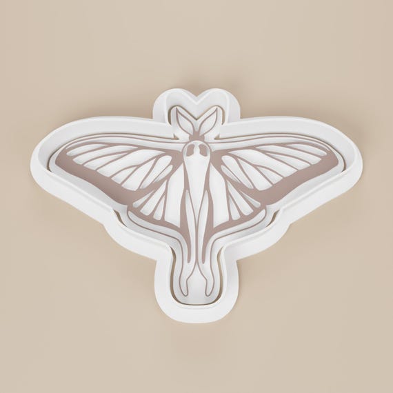 Luna Moth Cookie Cutter & Stamp | Celestial Insect Shape