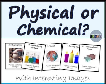 Physical and Chemical Changes Sort Cards