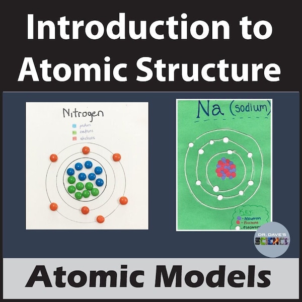 Atoms and Atomic Structure Model and Worksheets, Periodic Table 5th Grade