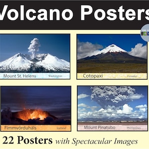Volcano Posters Science Posters Bulletin Board Classroom Decor