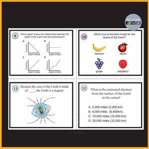 Layers of the Earth Task Card Review - Etsy