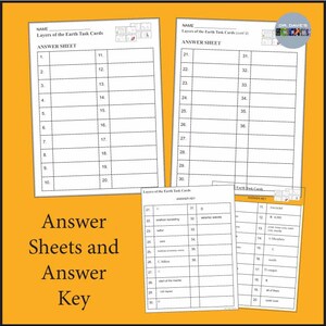 Layers of the Earth Task Card Review - Etsy