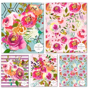 5 Pack Swedish Dish Cloths Honey Garden Summer Collection