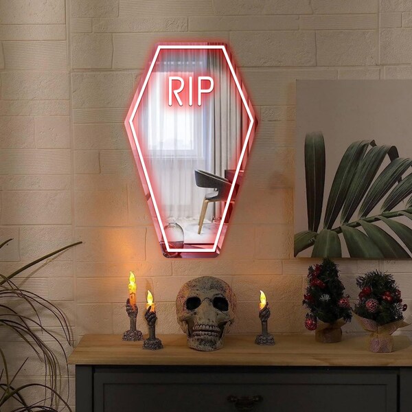 Coffin Neon Mirror Sign