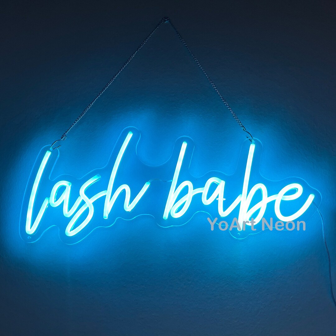 Custom Lash Babe Neon Signlash Room Room Lightup Etsy