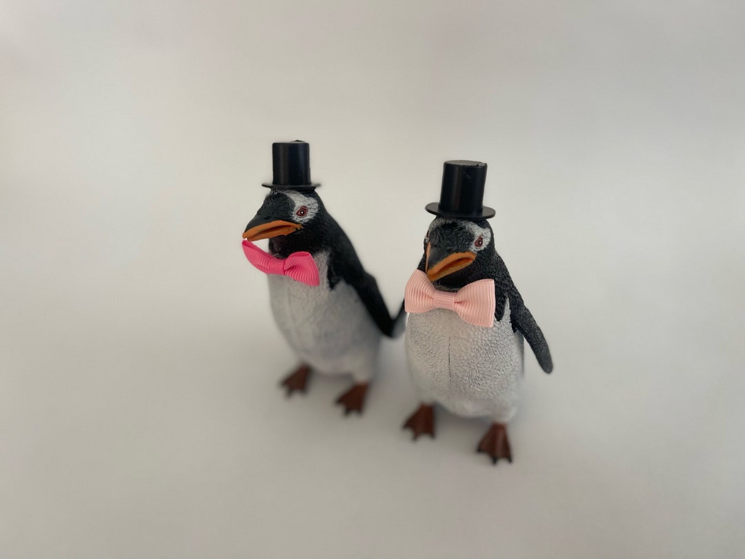 Top Hat Penguin Cake Topper Etsy