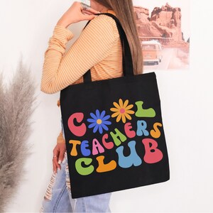 Cool Teachers Club tote bag, Teacher Appreciation, Gift For Teacher, Student Teacher Gift, Teacher Gifts, End Of School Gift, RetroTote Bag