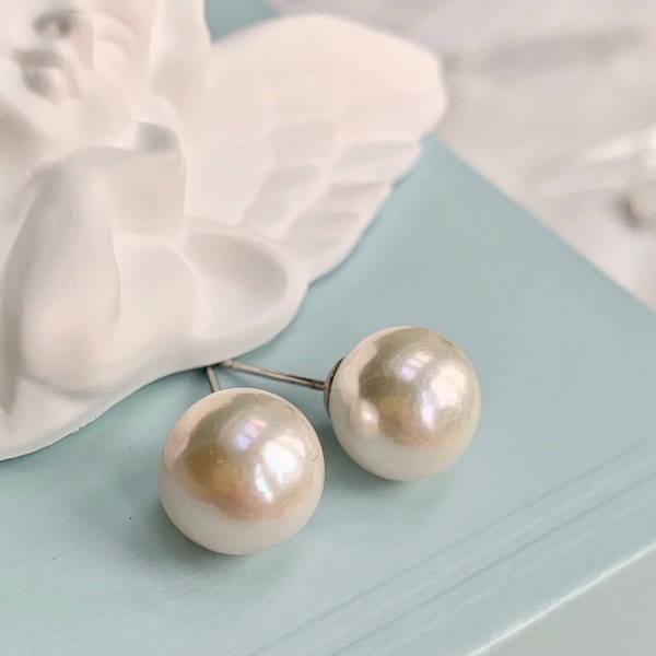 Baroque Pearl Earrings Etsy UK