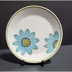 Vintage Up-Sa Daisy Noritake Progression China Dessert/Bread Plate Japan Blue Yellow Daisy Retired Replacement