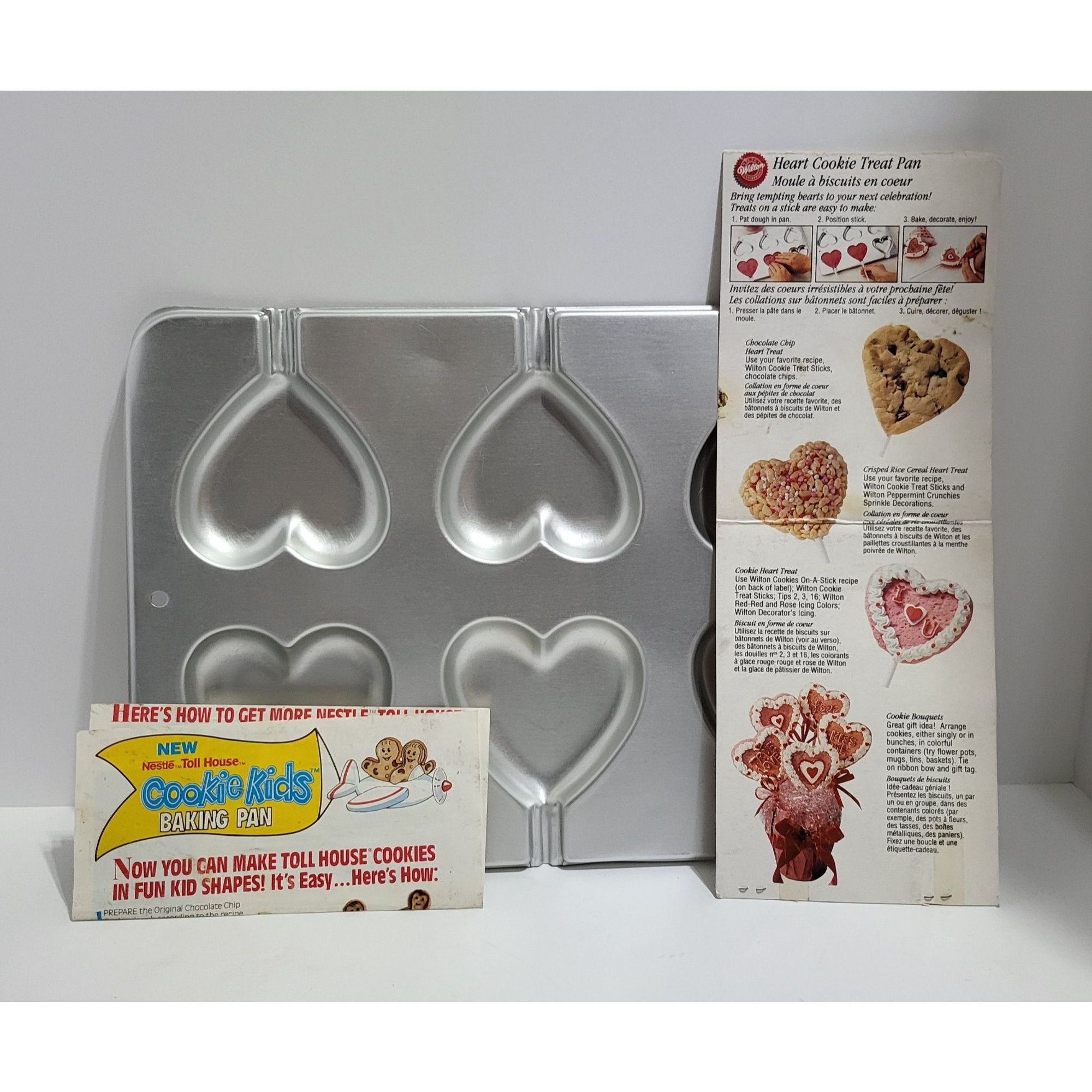 Vintage 1995 Wilton 2105 8104 Heart Cookie Stick Treat Pan