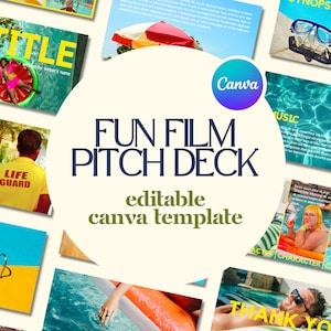 Professional Fun, Colorful Film Pitch Deck Template | Canva Editable Template Link | Professional Film Pitch Presentation