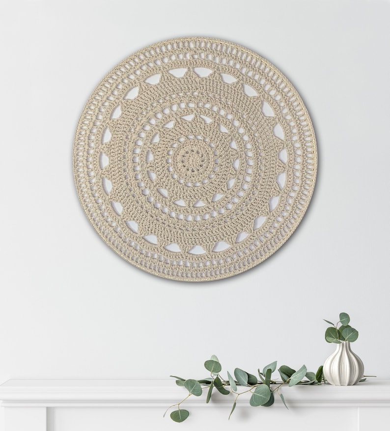 Crochet Mandala Wall Art Etsy