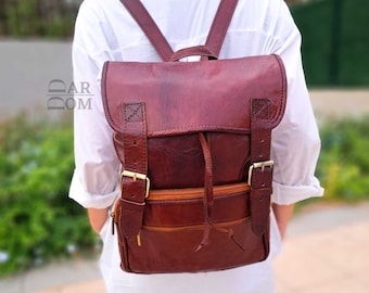 black leather convertible backpack men Woosir Convertible Backpack Messenger Bag Mens, Black