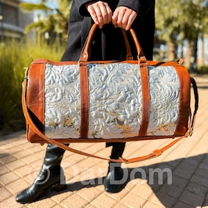 Viktorianische Leder Reisetasche, Reisetasche, Sport, Weekender, Reisetasche
