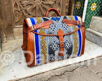 Leather travel bag, weekender bag men and women, duffle bag