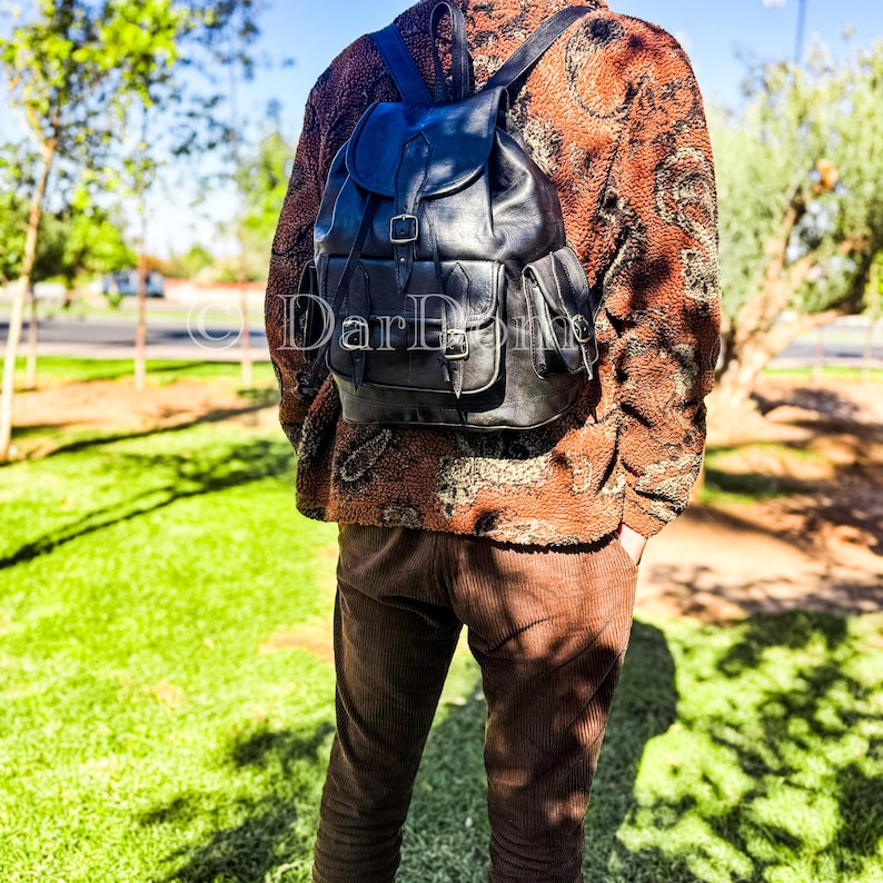 DarDomShop Leather Backpack - Thumbnail 2