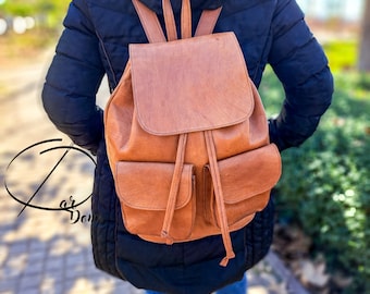 Klassischer Lederrucksack