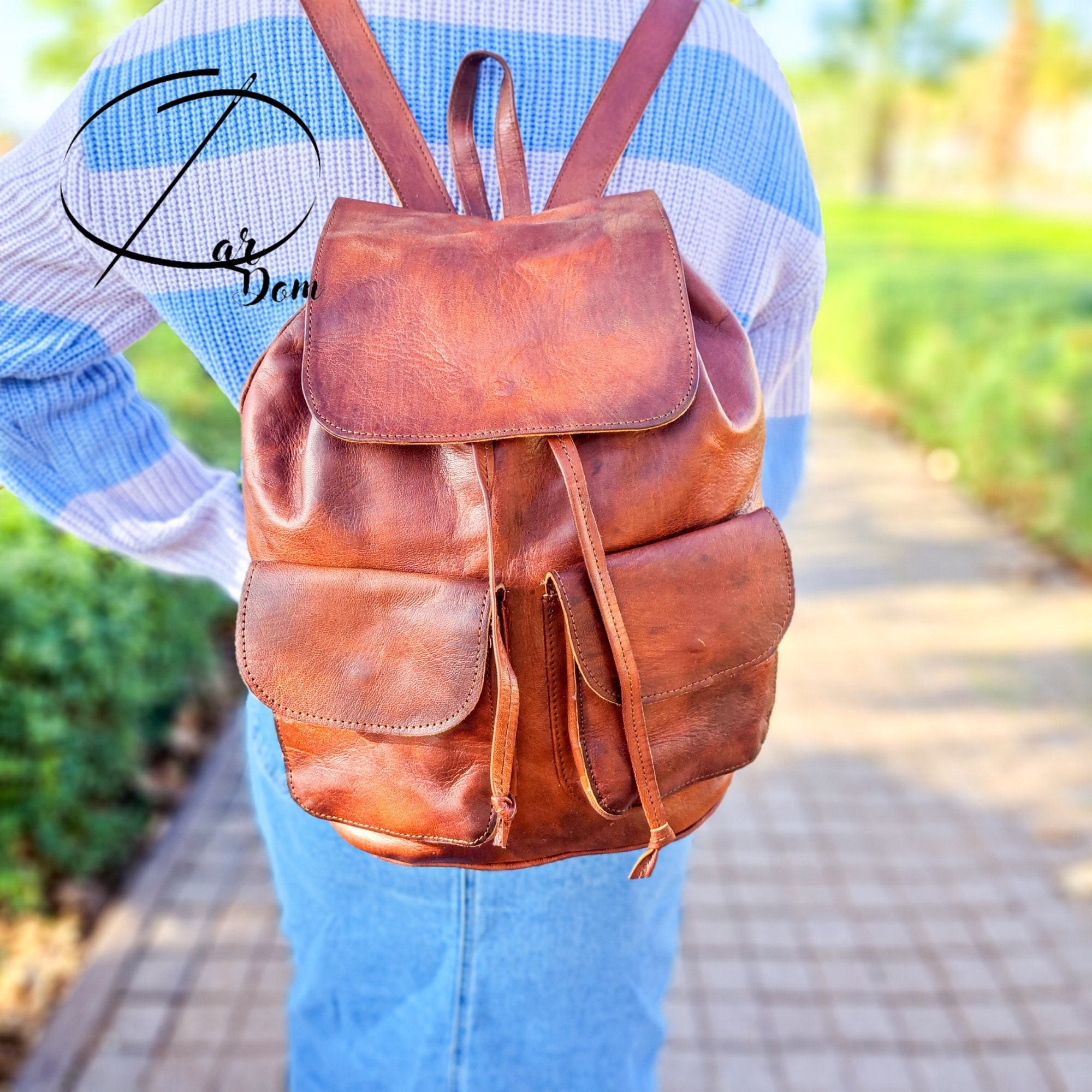 【新品未使用】chiiiibag leather Backpack（camel） Small Leather Backpack - Chatelet (Camel) | Designer Mini
