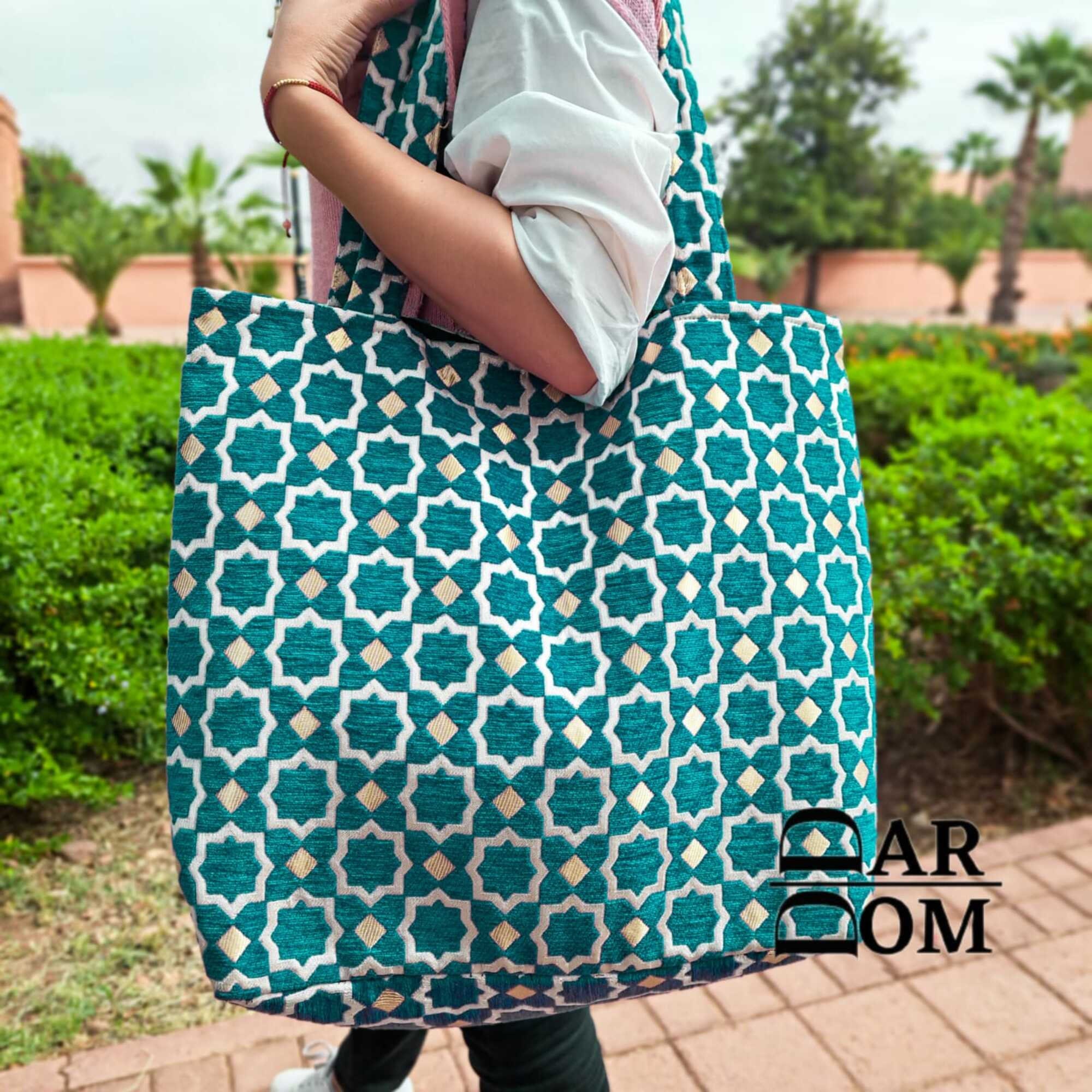 Moroccan Tote Bag for ,beach Bag, Summer Bag ,shopping Bag , Large Bag, : Zalij Look - Etsy Moroccan Tote Bag for ,beach Bag, Summer Bag ,shopping Bag , Large Bag, : Zalij Look - Etsy
