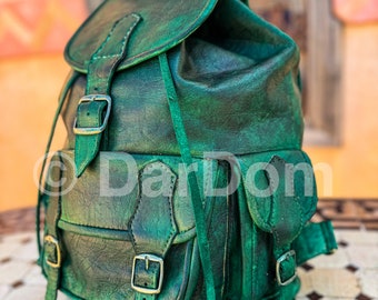 Vintage Leather Backpack, Moroccan Backpacks for men and women