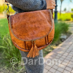 Leather Bag, Crossbody Shoulder Messenger Bag