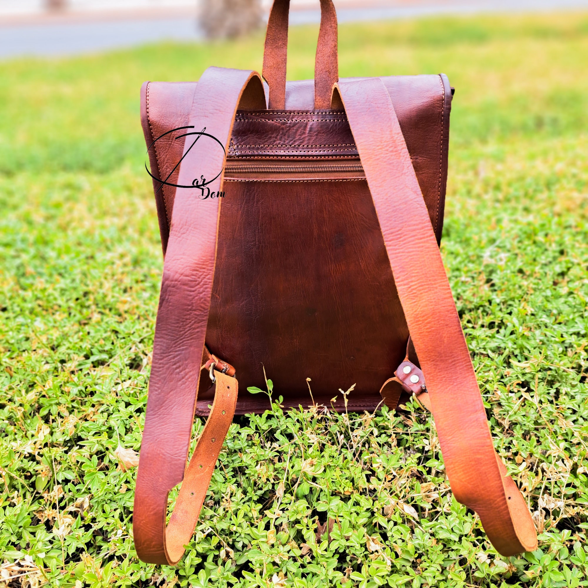 Rustic Authentic Leather BackPack Made Out of Goat Skin Handmade Goat Leather Backpacks in USA UPTO 50% OFF – Parrys  main image 4