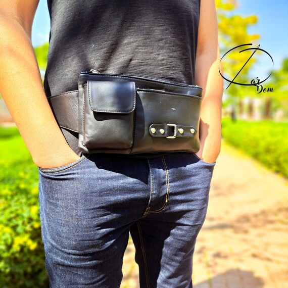 Rinonera de cuero rinonera cartera rinonera de cuero para hombre bolsos de hombro rinonera para mujer bolso minimalista Etsy Espana