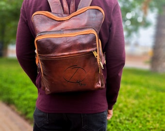 Leather Backpack Vintage look Leather  Bag
