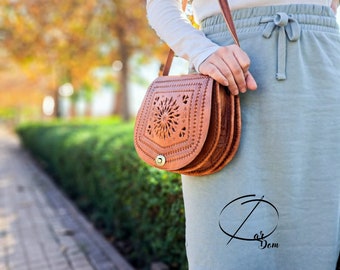 Leather Bag, Crossbody Shoulder Messenger Bag