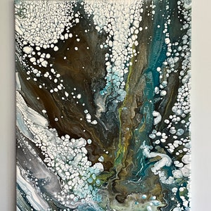 Fluid Acrylic Abstract Poured Art Painting, Fluid Abstract, Abstract Fluid Acrylic , Fluid Art painting, 24 inch x 30 inch