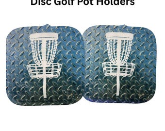 Disc Golf Pot Holders Set Discgolfing Kitchen Decor Discgolfer Gift