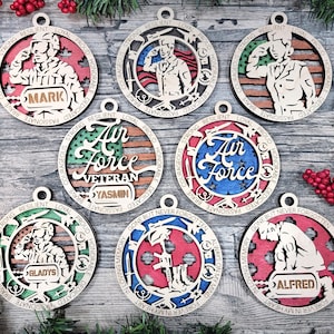 Air Force Ornament Military Christmas Veteran Air Force Personalized Gifts