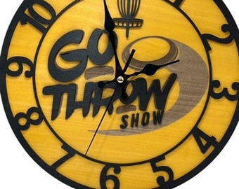 Clock CUSTOMIZED W/YOUR LOGO Wall Clock Custom Gift Hanging Art