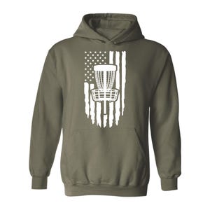 Disc Golf Pullover Hoodie PATRIOTIC AMERICAN Flag Sweatshirt Choose
