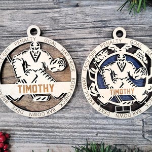 Personalisierte HOCKEY GOALIE Ornament individuelles Namensgeschenk