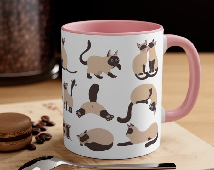 Siamese Cat Lover's Mug | Funny and Cute cat Mug | Gift Idea for Coffee, Tea and Hot Chocolate | Gift Idea for siamese cat and kitten lovers