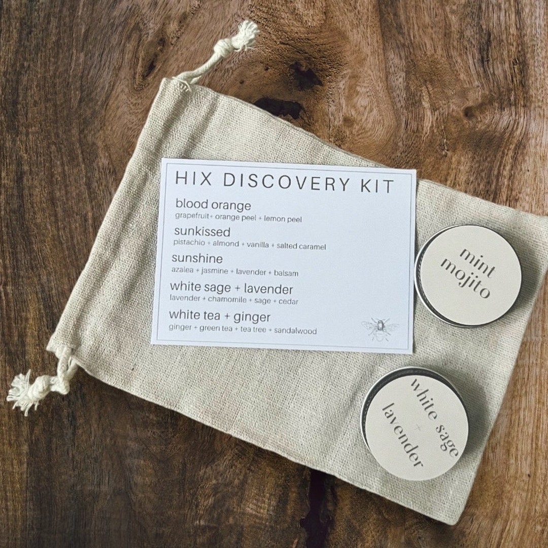 Discovery Tealight Kit Beeswax Candles Organic/nontoxic Candles Sample Tealight Set Travel Tin