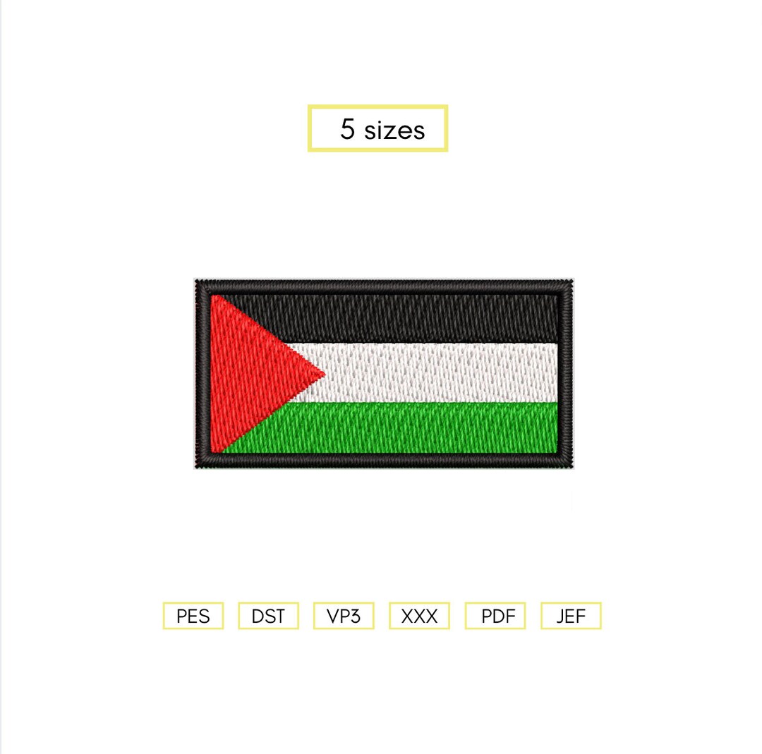 Palestinian Flag Free Palestine Flag Embroidery Design - Etsy