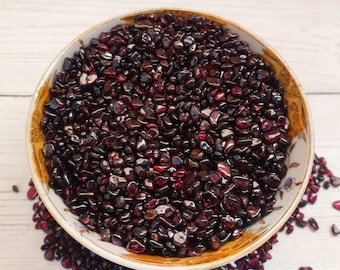 1000 Grams Natural Garnet Chips: Undrilled Tumbled Gemstone (2-6mm)
