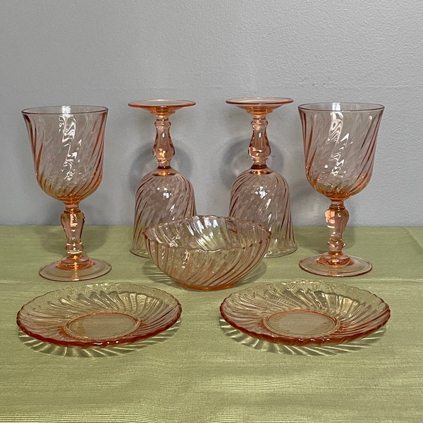 Vintage French Pink Glassware