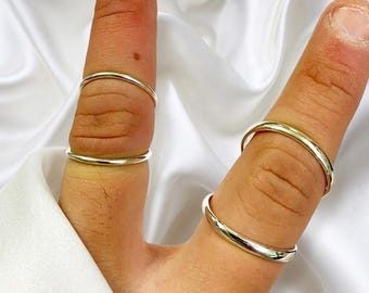 Anel de prata para artrite: Tala para articulação dos dedos, anel para o polegar